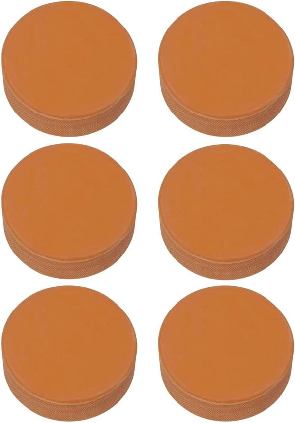 TronX Orange Weighted Ice Hockey Training Pucks - 6 Pack - HockeyTron.com