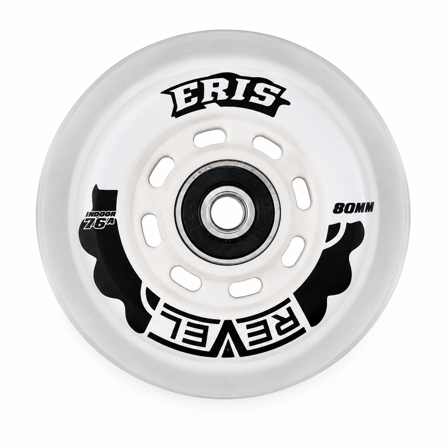 Alkali Eris Clear Indoor Roller Hockey Wheels W/ Bearings and Spacer (76A)