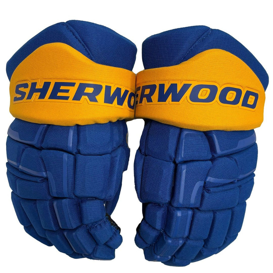 Sherwood Code NHL Team Stock Senior Hockey Gloves - Buffalo Sabres