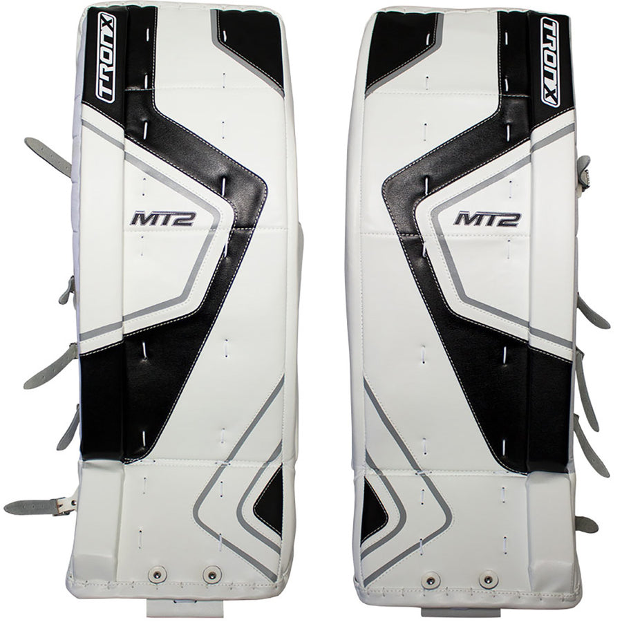 TronX MT2 Senior Hockey Goalie Leg Pads (White/Black)