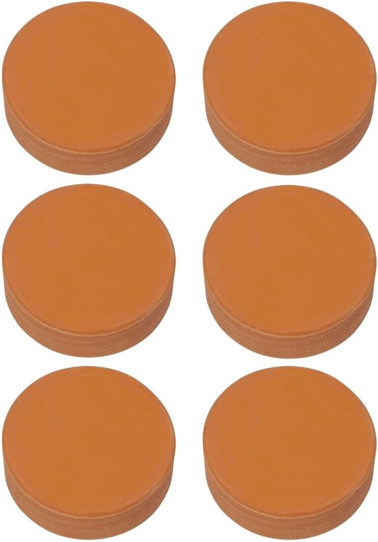 TronX Orange Weighted Ice Hockey Training Pucks - 6 Pack