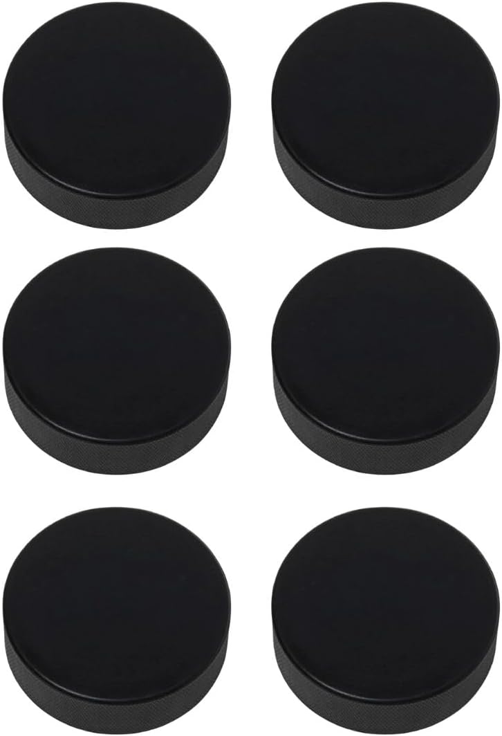 TronX Official Regulation Ice Hockey Pucks - 6 Pack