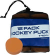 TronX Orange Weighted Ice Hockey Training Pucks - 12 Pack
