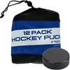 TronX Official Regulation Ice Hockey Pucks - 12 Pack