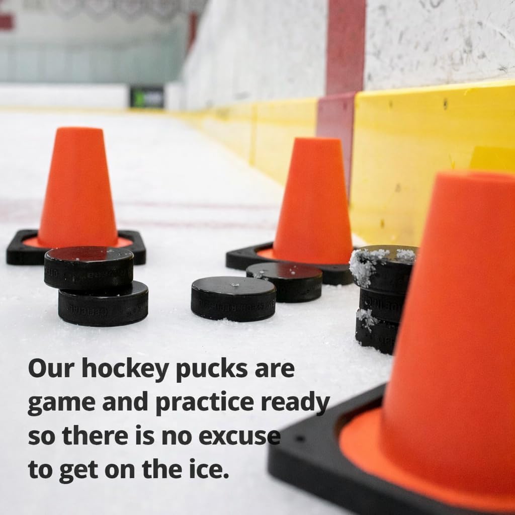 TronX Official Regulation Case of 100 Ice Hockey Pucks
