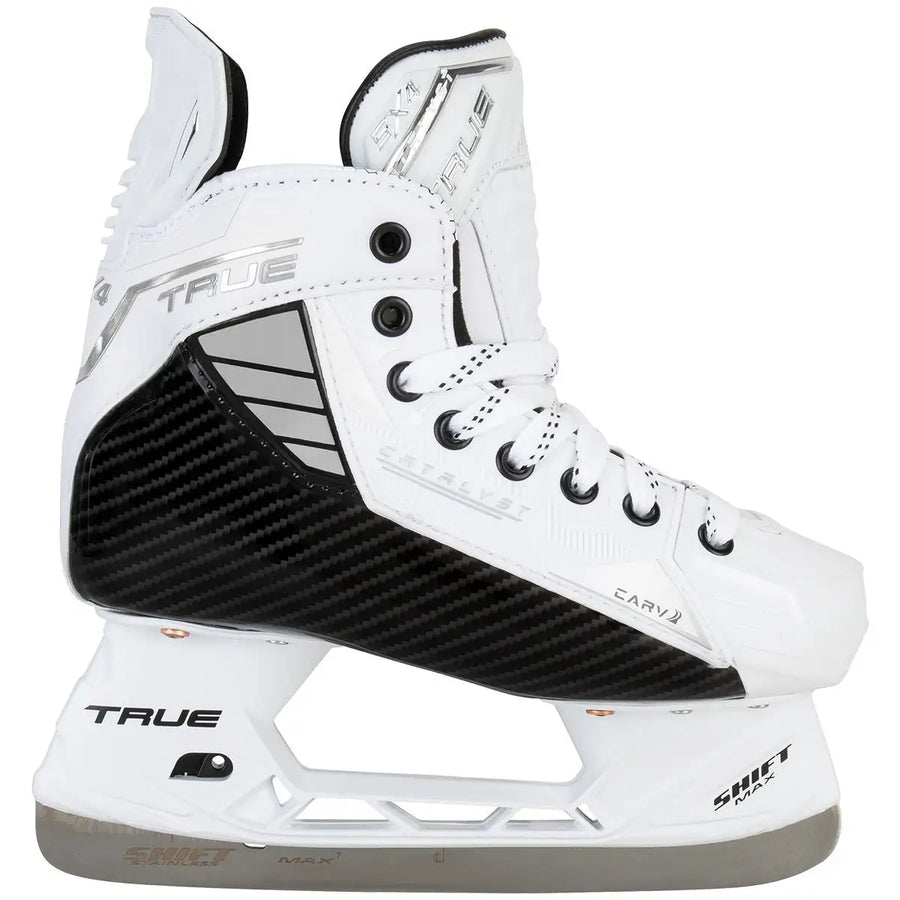 True Catalyst 5X4 Senior Ice Hockey Skates - White Out