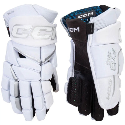 CCM Jetspeed FT8 Pro White LE Senior Hockey Gloves