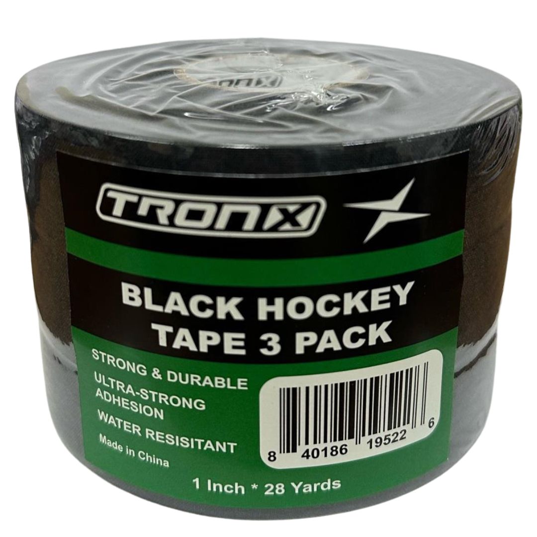 TronX Black Cloth Hockey Tape (3 Pack)