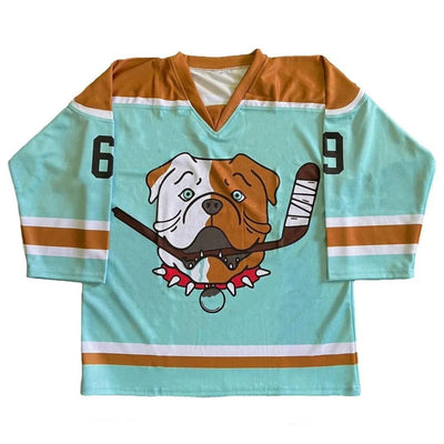 TronX Bulldogs Mint Blue Shore Fan Adult Hockey Jerseys (Old Version)