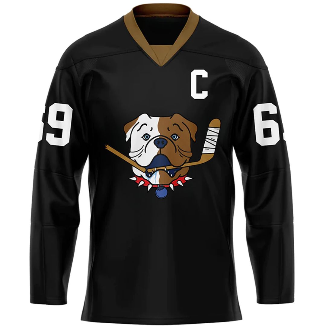 TronX Bulldogs Black Shore Fan Adult Hockey Jerseys
