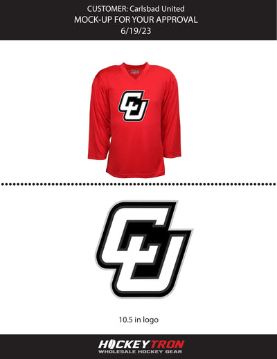 Carlsbad United Red Practice Jersey