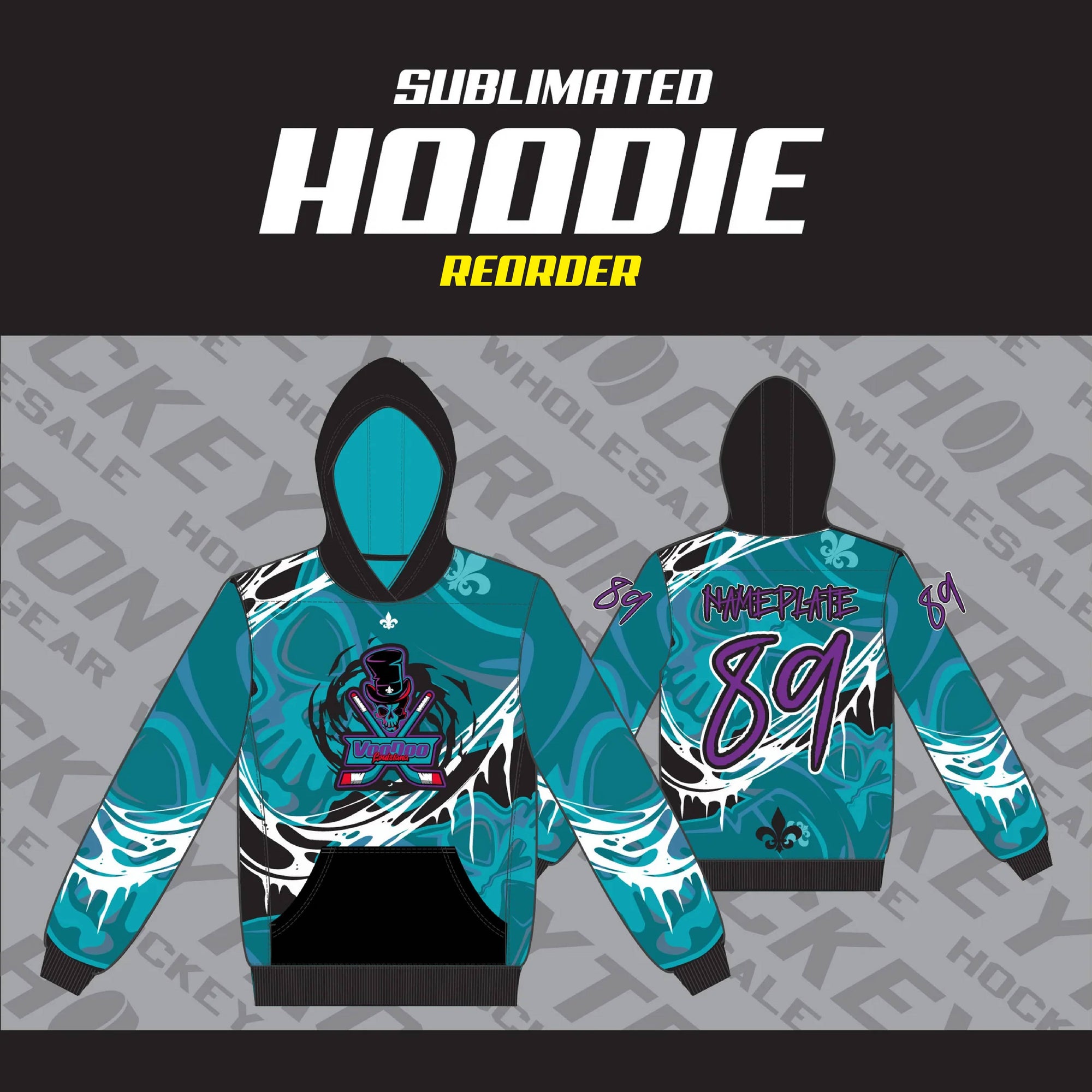 Custom Sublimated Hockey Hoodies - Reorder