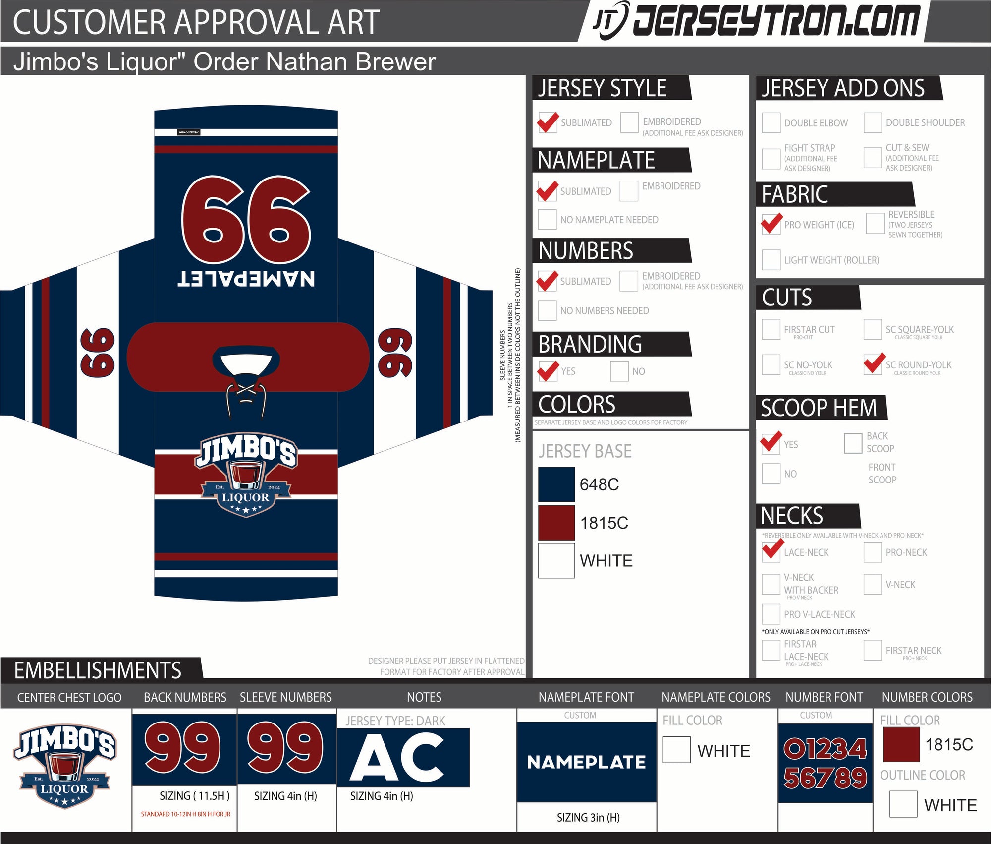 Jimbo's Liquor Dark Jersey