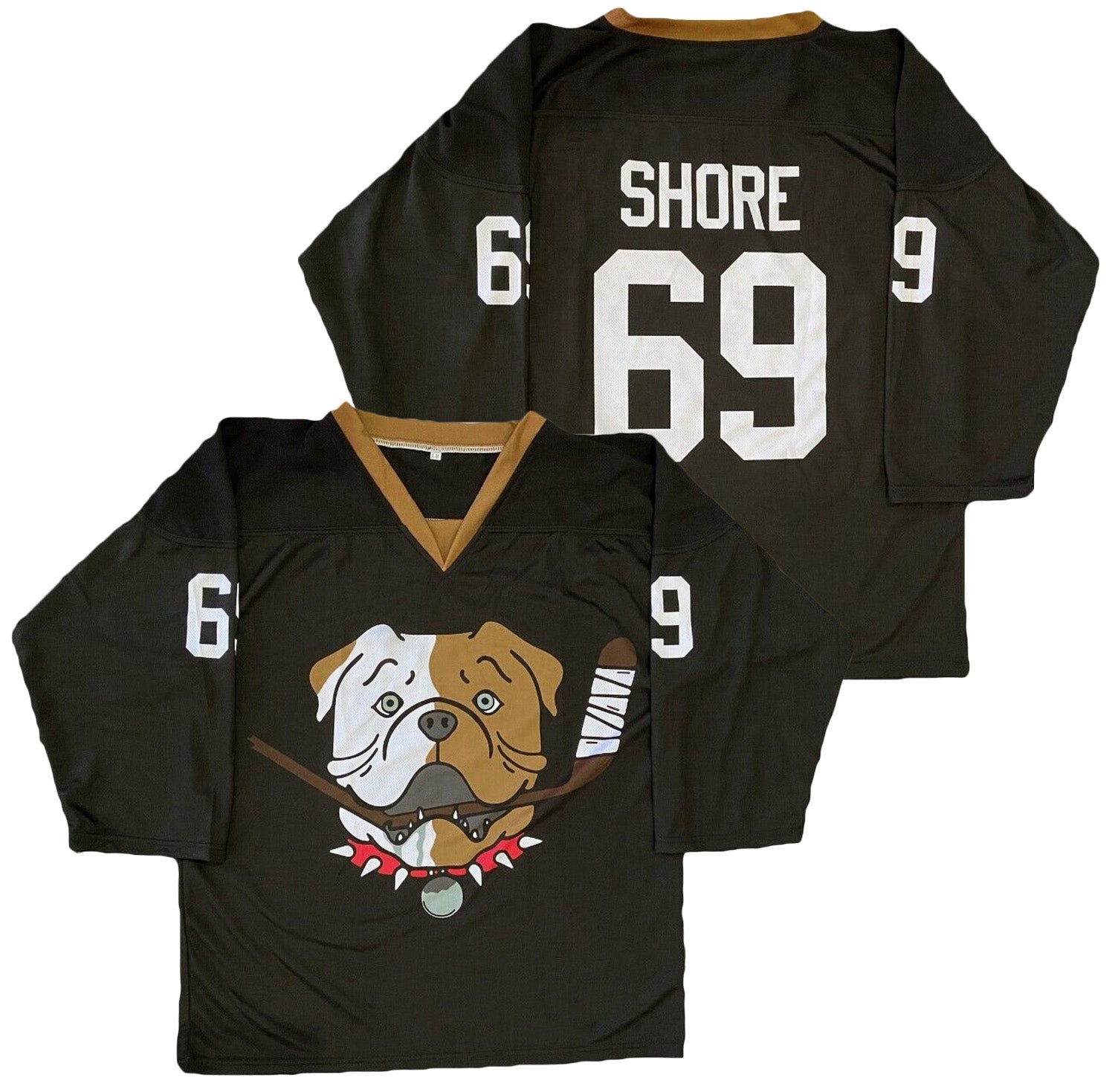 TronX Bulldogs Black Shore Fan Adult Hockey Jerseys (Old Version)