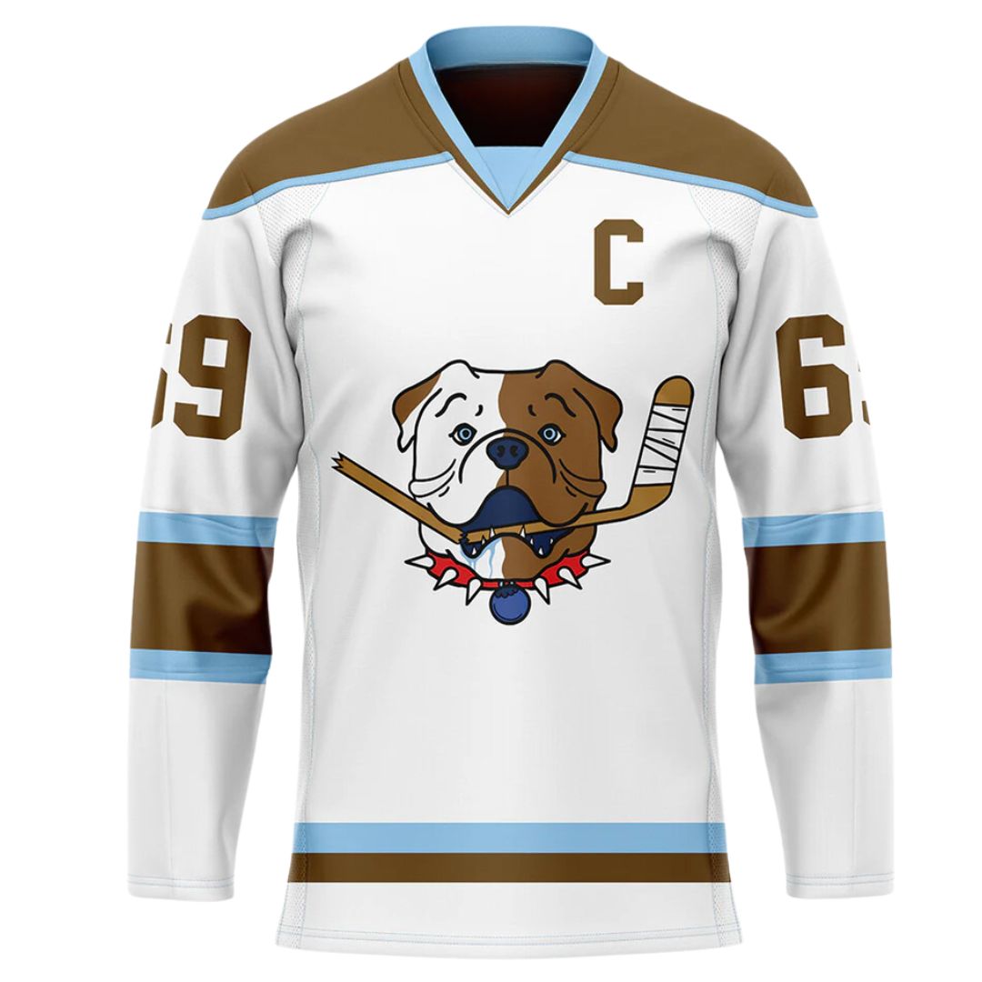 TronX Bulldogs White Shore Fan Adult Hockey Jerseys
