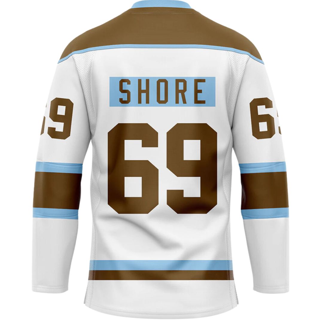 TronX Bulldogs White Shore Fan Adult Hockey Jerseys