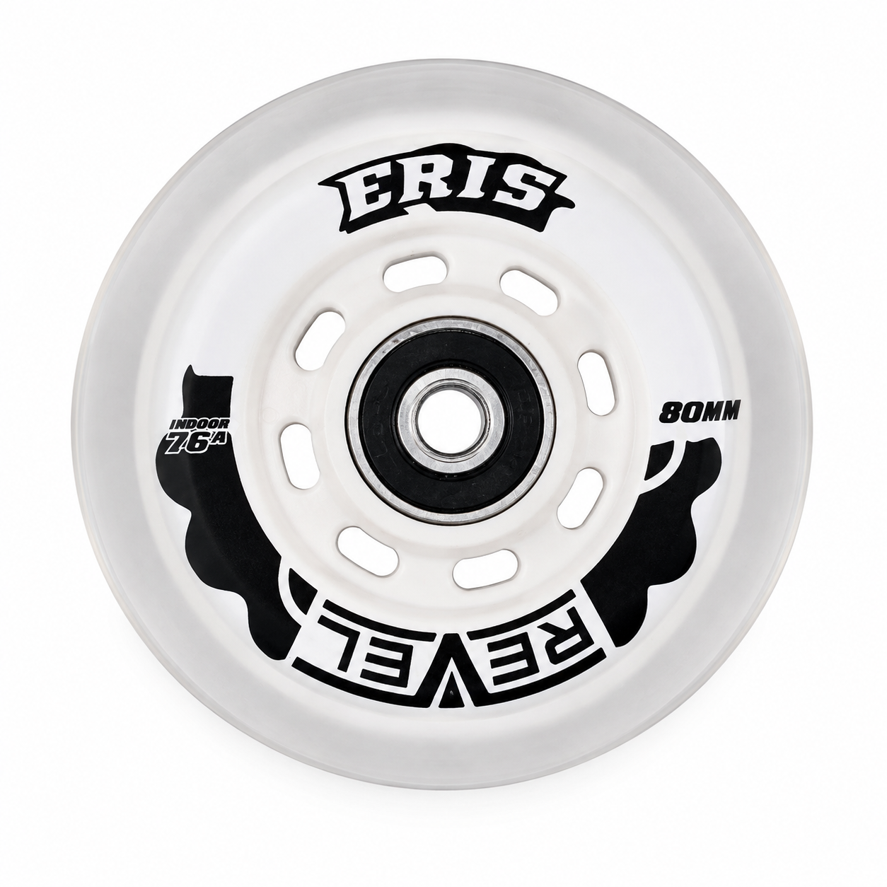 Alkali Eris Clear Indoor Roller Hockey Wheels W/ Bearings and Spacer (76A)