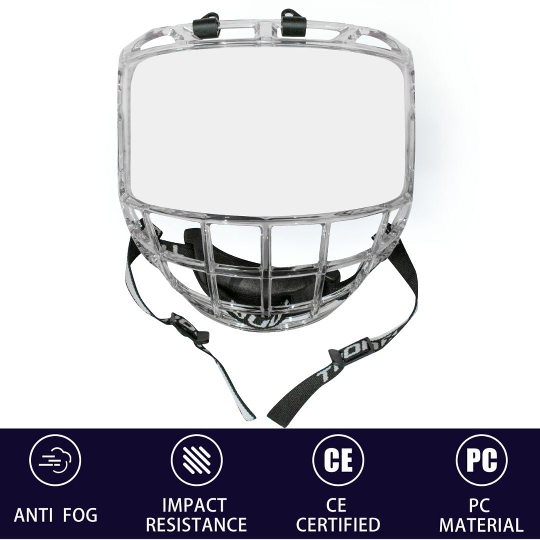 TronX S980 Clear Senior Hockey Full Face Shield Visor