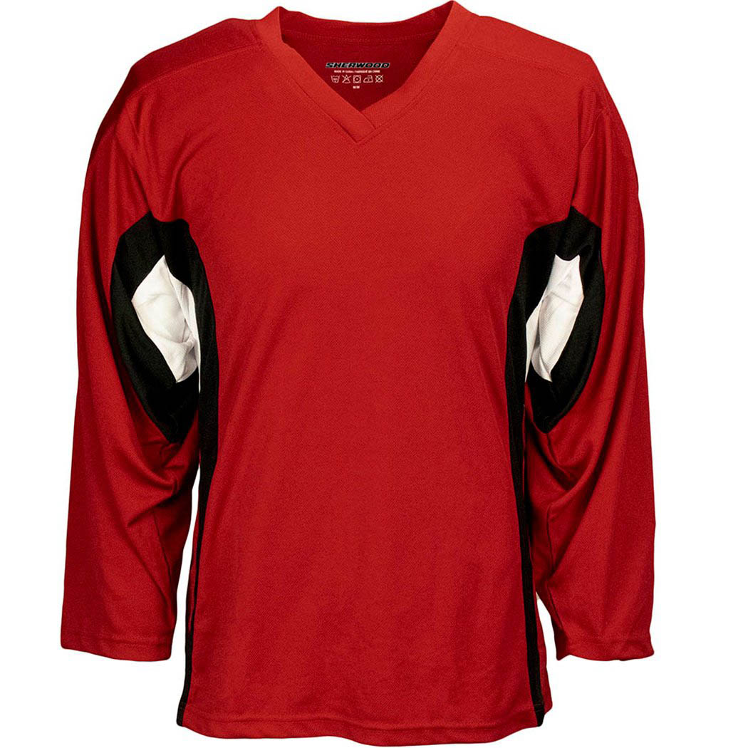 Sherwood SW200 Three Tone Team Hockey Jerseys - Red