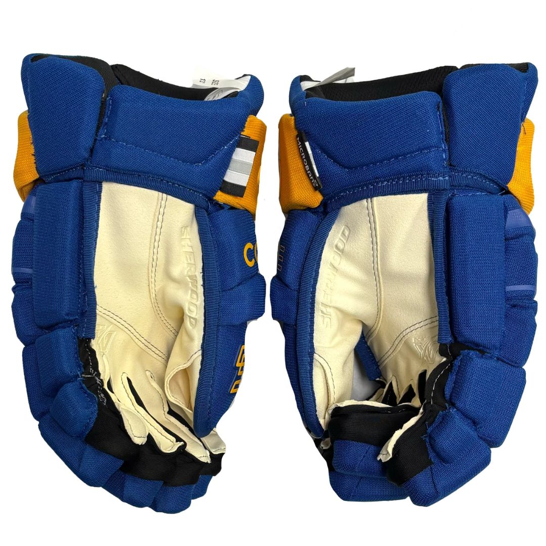 Sherwood Code NHL Team Stock Senior Hockey Gloves - Buffalo Sabres