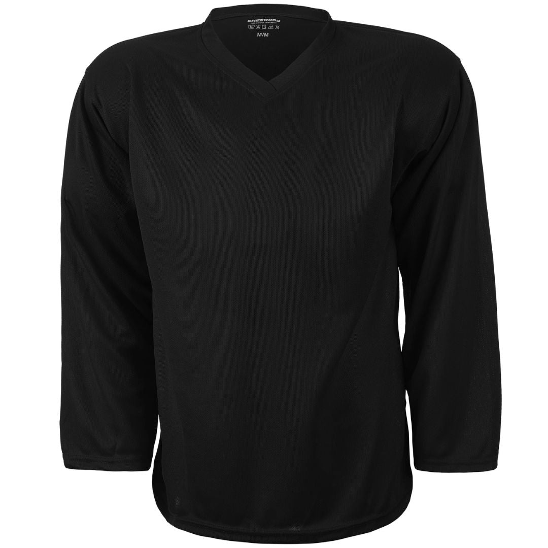 Sherwood SW100 Solid Color Practice Hockey Jerseys Black
