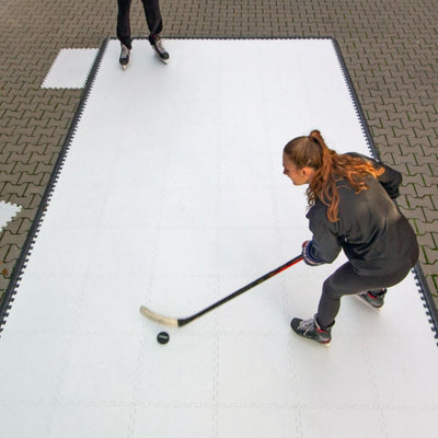 TronX Skateable Synthetic Ice Hockey Flooring Tiles (10 Pack)