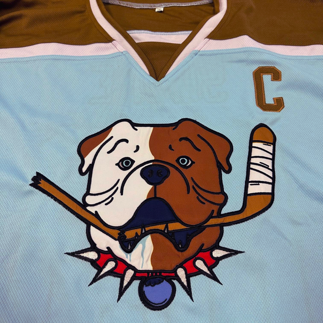 TronX Bulldogs Shore Stitched Embroidery Adult Hockey Jerseys