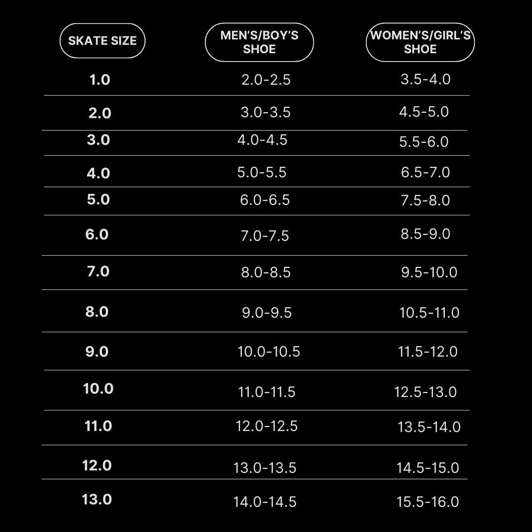 Reebok Hockey Skate Size Chart