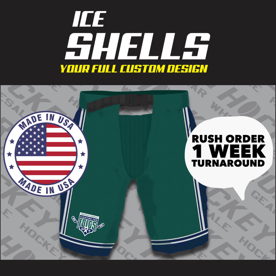 USA Made Custom Sublimated Ice Hockey Pant Shells - 1 Week Rush Turnaround