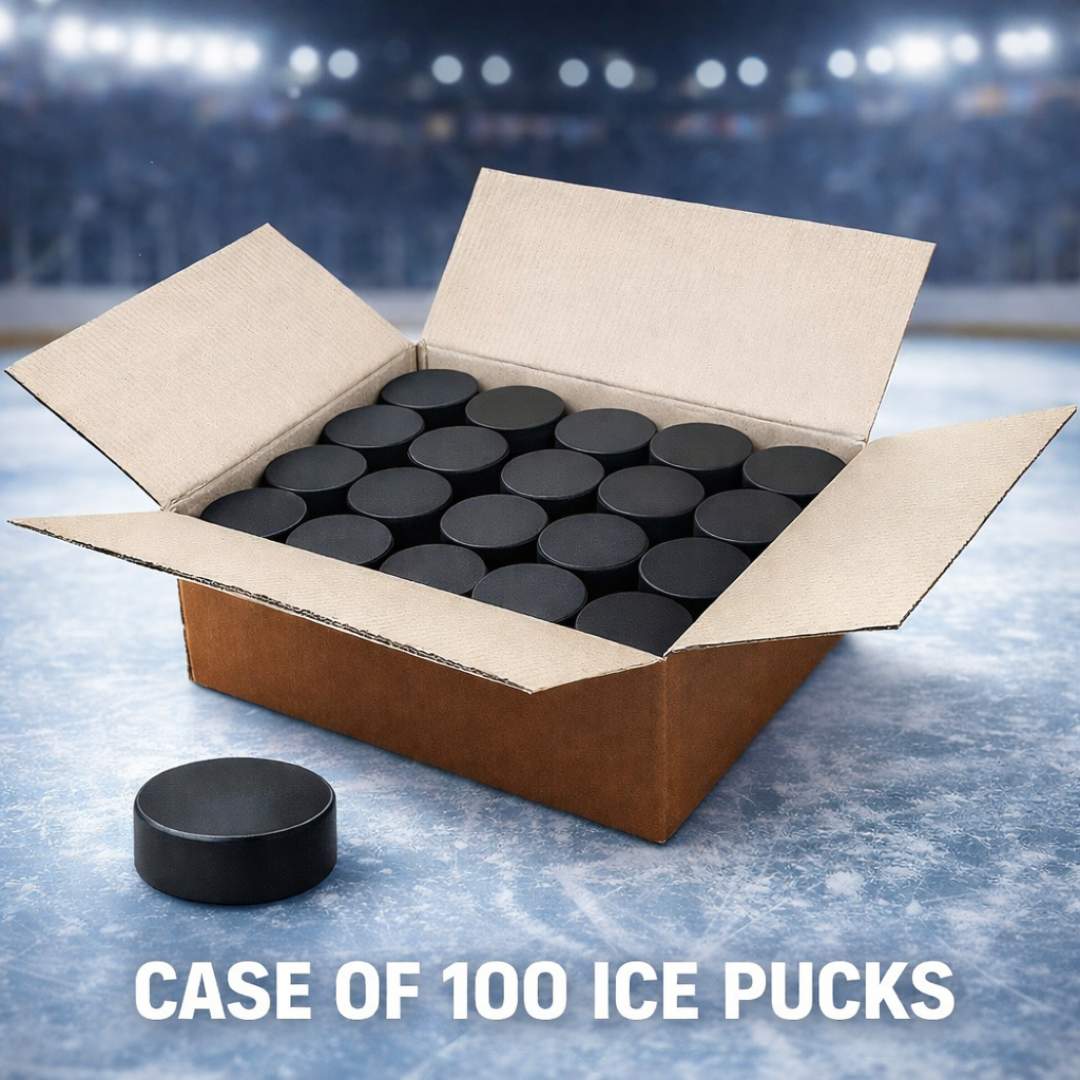 Bulk Blank Hockey Pucks – 50 Official Size & Weight Pucks Per Case, New (Howies Hockey Tape)