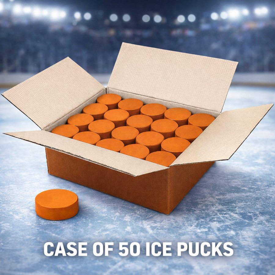 TronX Orange Weighted Ice Hockey Training Pucks (Case of 50)