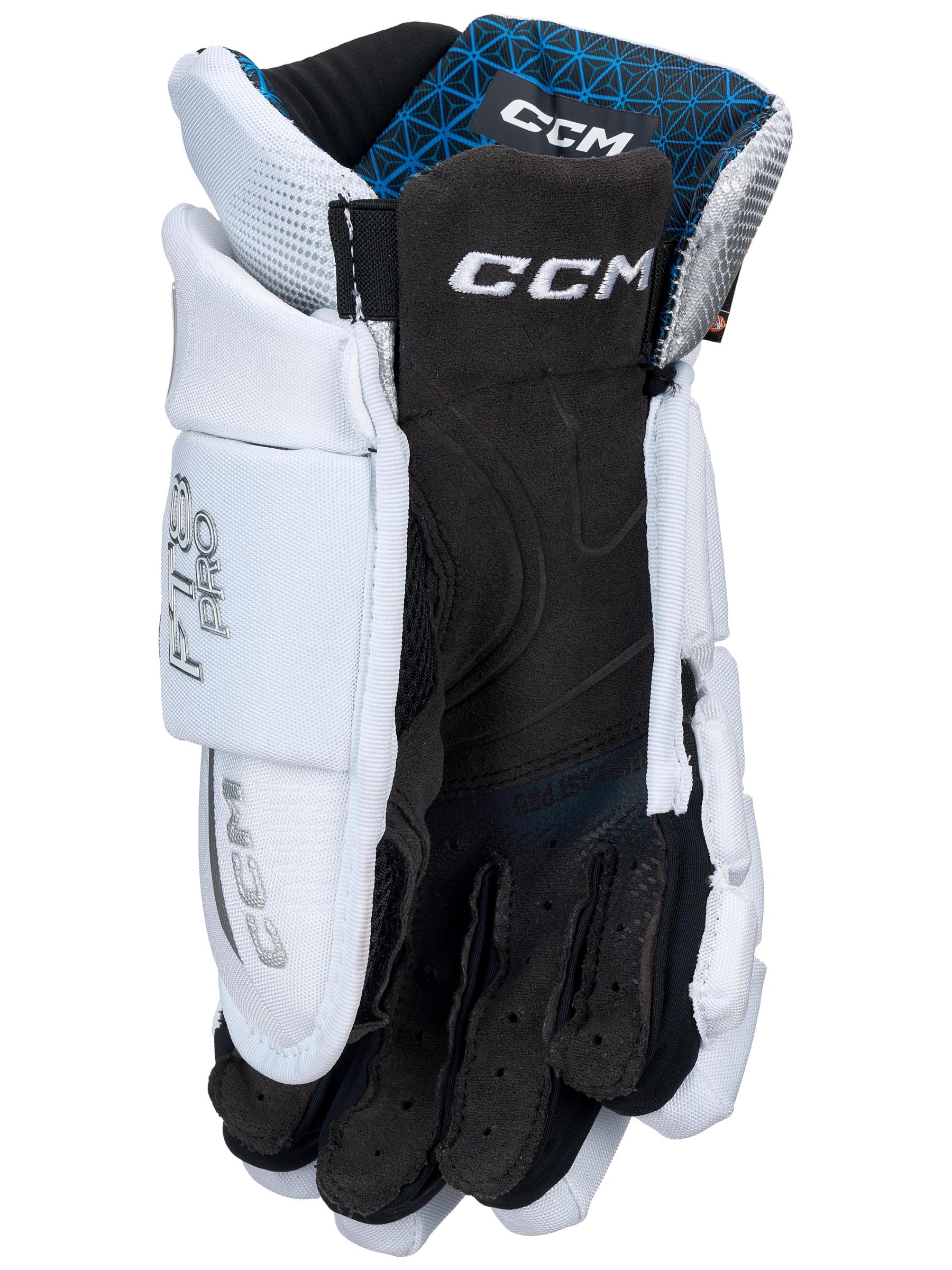 CCM Jetspeed FT8 Pro White LE Senior Hockey Gloves
