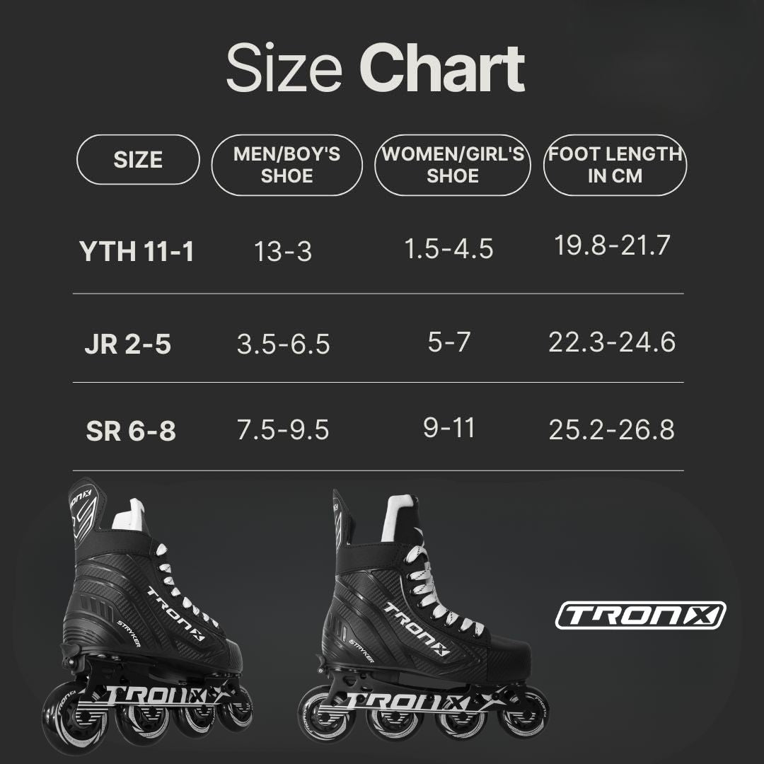 TronX Stryker Adjustable Youth Roller Hockey Skates
