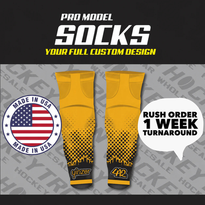 USA Made Custom Sublimated Hockey Socks - 1 Week Rush Turnaround