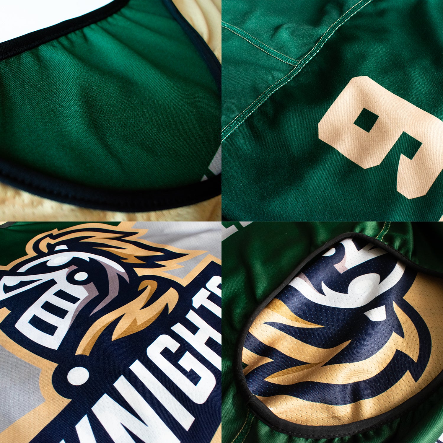 Green Gold Purple Sublimated Hockey Jerseys Custom Design | YoungSpeeds