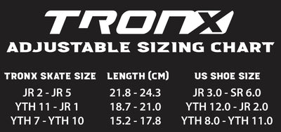 TronX Junior and Youth Adjustable Roller Hockey Skates