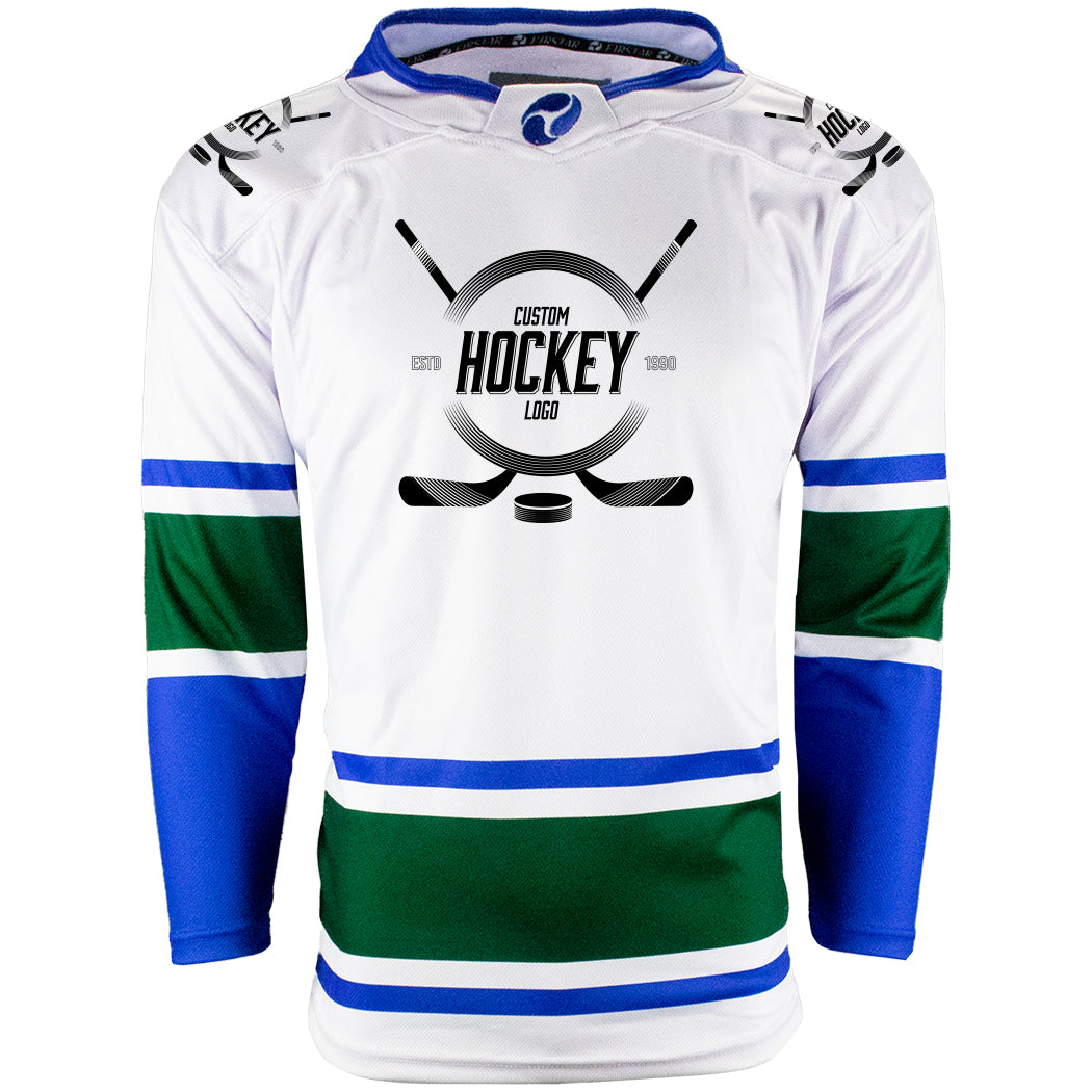 Custom Hockey Jerseys Vancouver Canucks Jersey Name and Number White