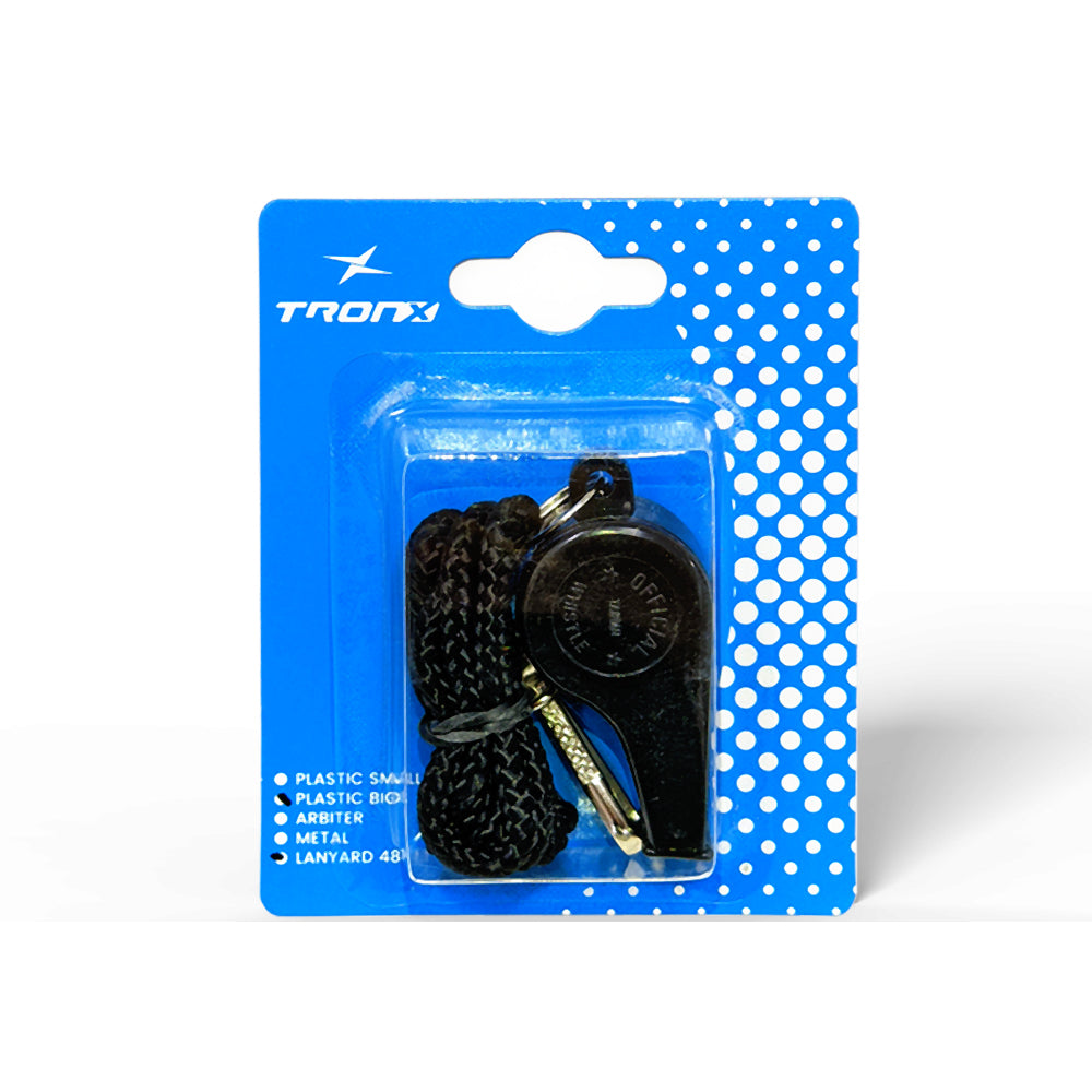 TronX Hockey Large Plastic Coaches Whistle with Lanyard