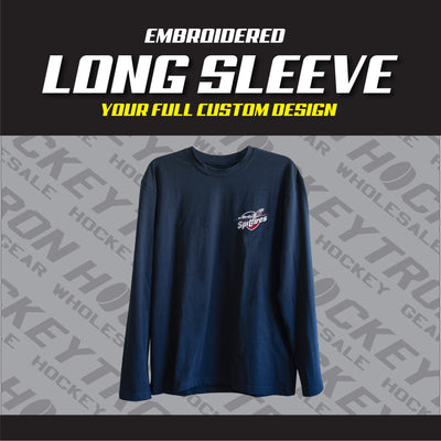 Custom Team Hockey Performance Long Sleeve Dry Fit Crew Shirt