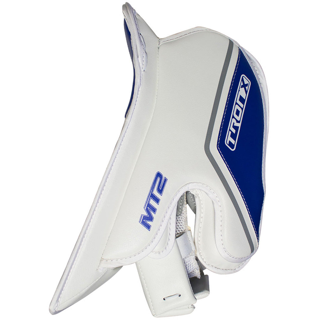 TronX MT2 Senior Hockey Goalie Blocker (White/Blue)