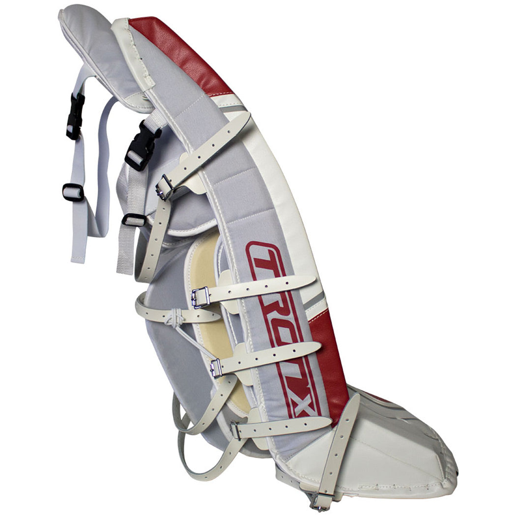 TronX MT2 Senior Hockey Goalie Leg Pads (White/Red)