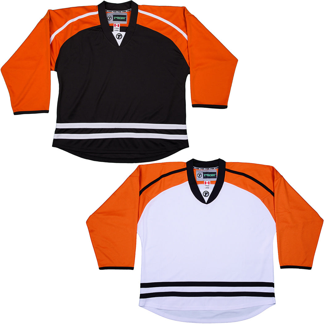 MOQ 5pcs Promotional Custom Ice Hockey Jerseys Orange Black with