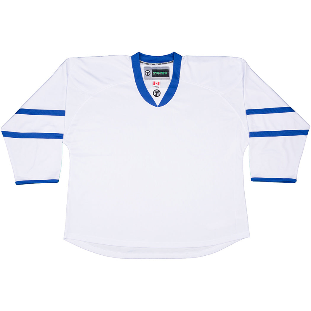TronX DJ80 Practice Hockey Jersey - White White / SR Goalie Cut