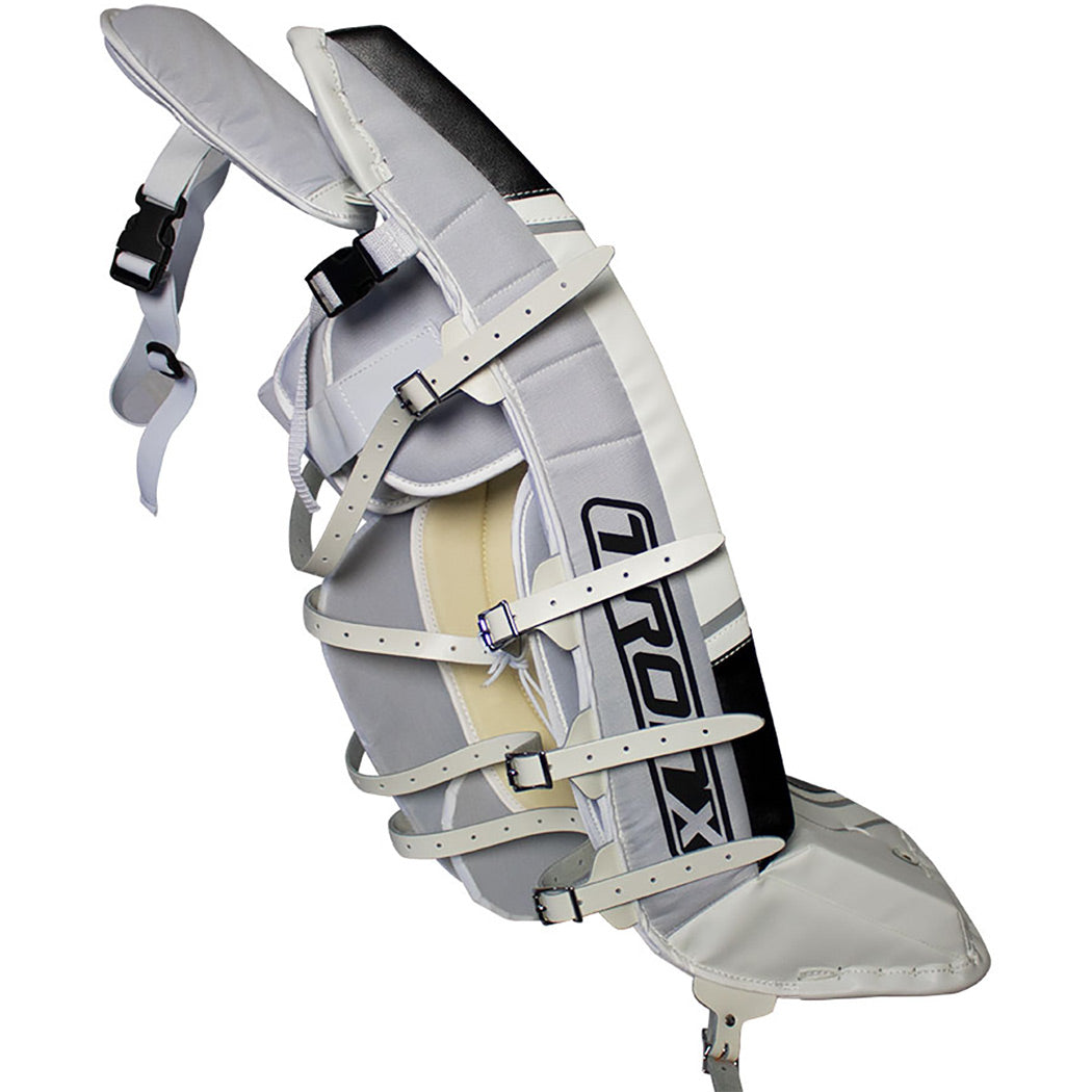 TronX MT2 Senior Hockey Goalie Leg Pads (White/Black)