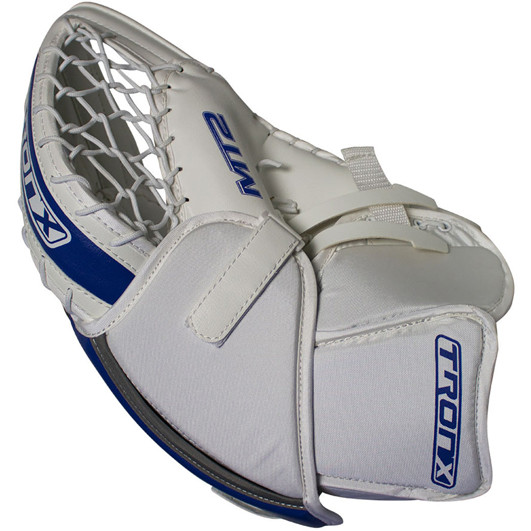 TronX MT2 Senior Hockey Goalie Catcher (White/Blue)