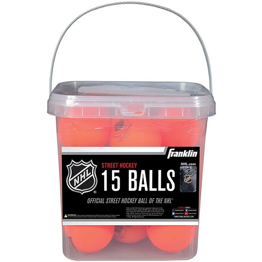 Franklin Street Hockey Balls (15-Pack Bucket)