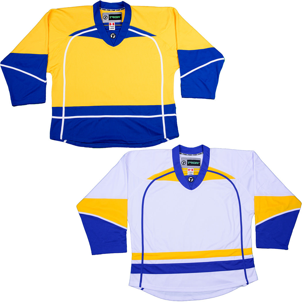 Blue Red White Sublimated Custom Blank Team Hockey Jerseys | YoungSpeeds