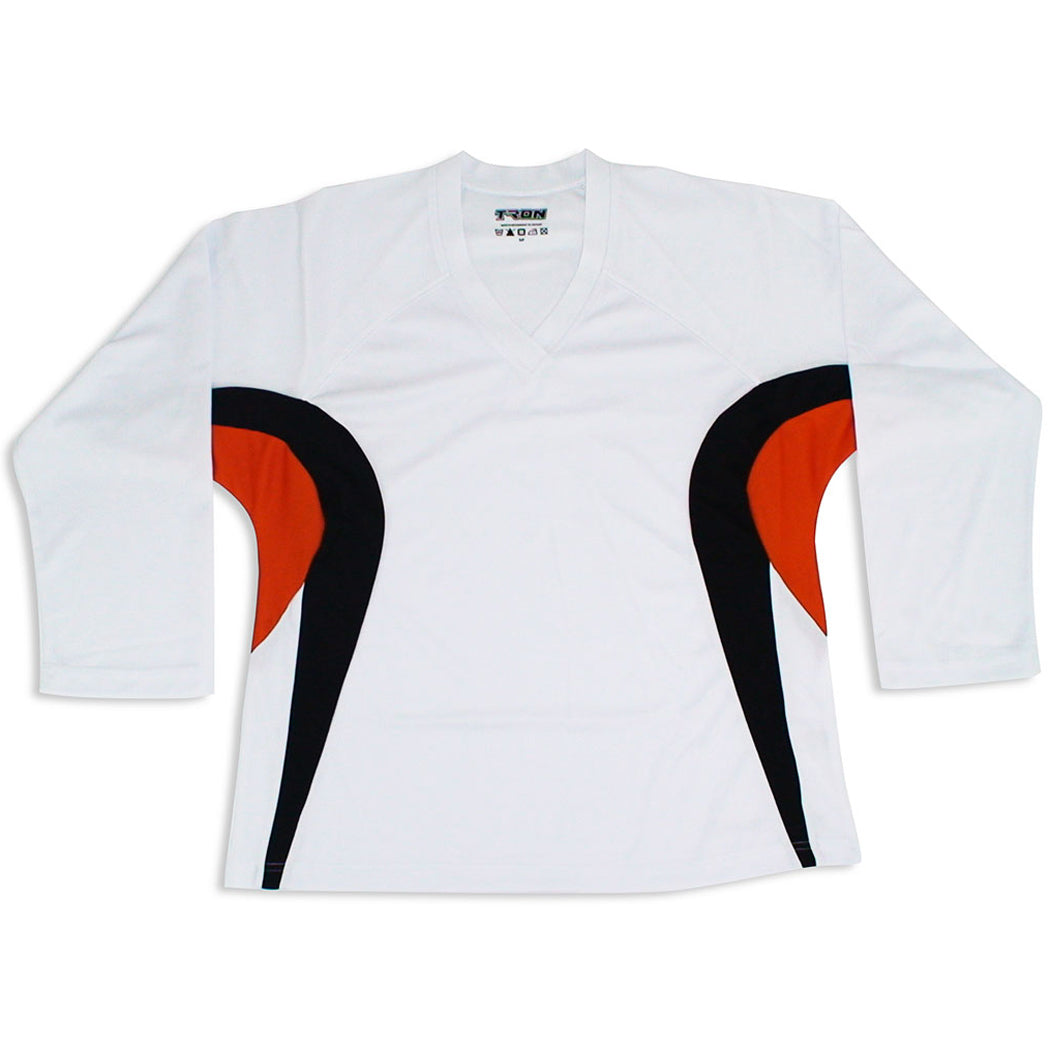 TronX DJ200 Team Hockey Jersey - Orange Orange/Black/White / Jr - Small/Medium