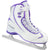Riedell 625 Soar Ladies Soft Series Recreational Figure Skates (White/Violet)