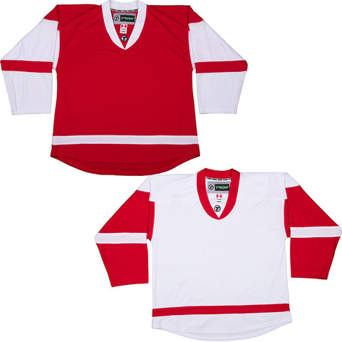 Monkeysports 20P Premium Youth Practice Hockey Jersey in White/Black Size Small/Medium